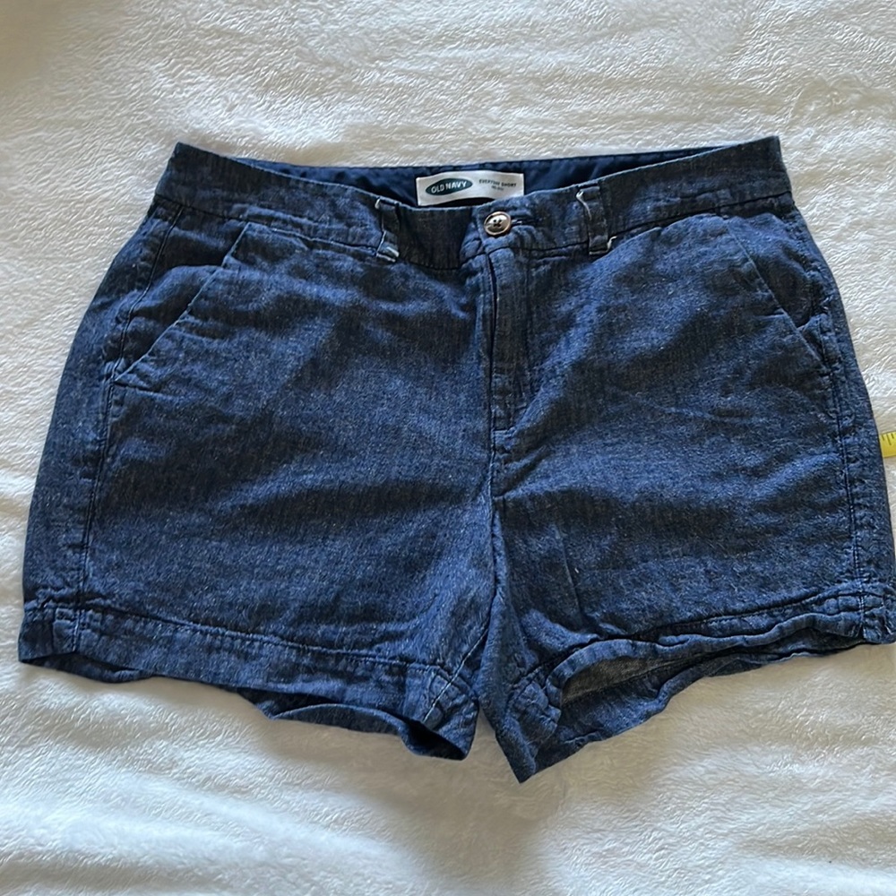 EUC mid rise linen shorts